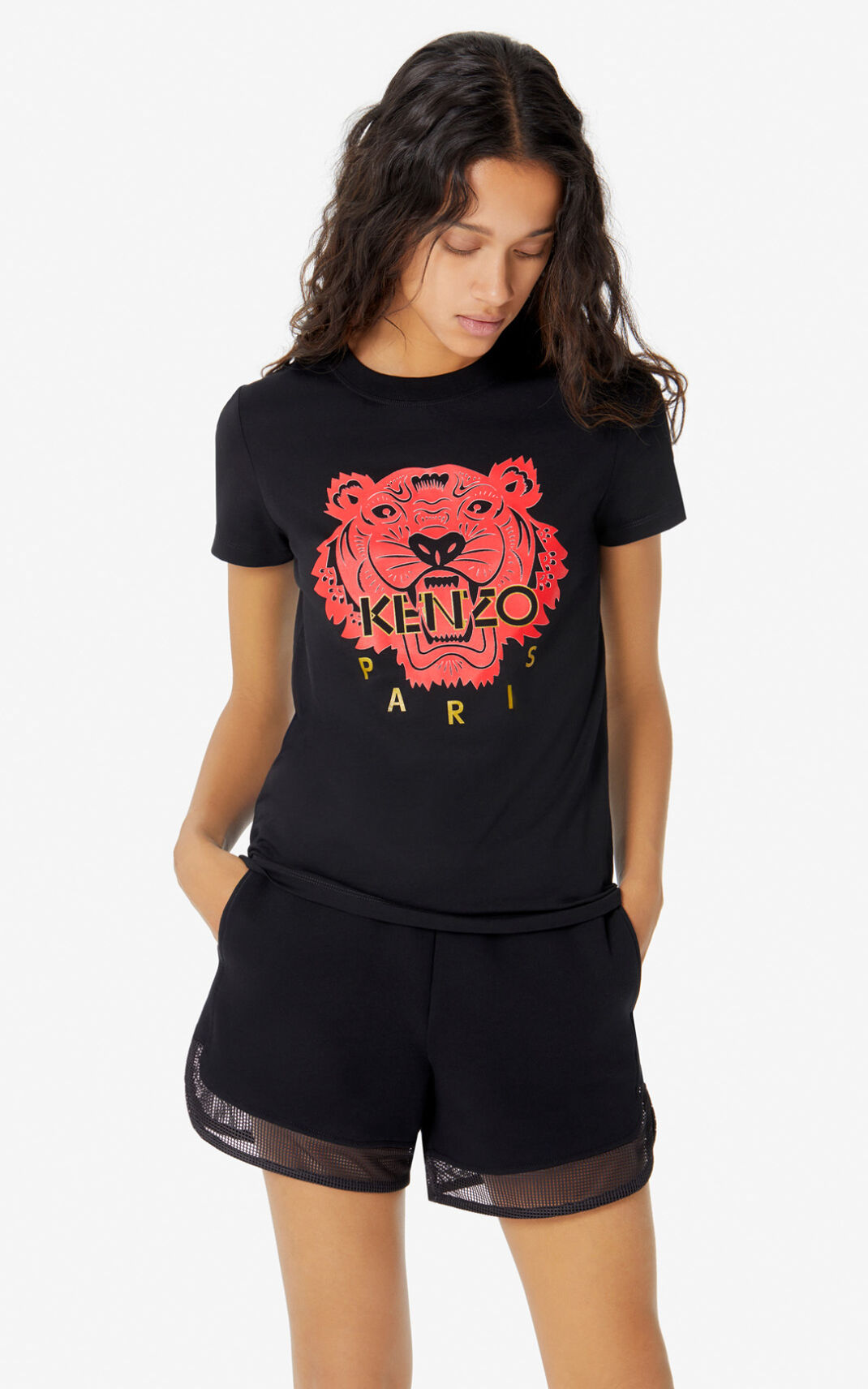 Kenzo Tiger T-shirts Dame - Sort DK-015084